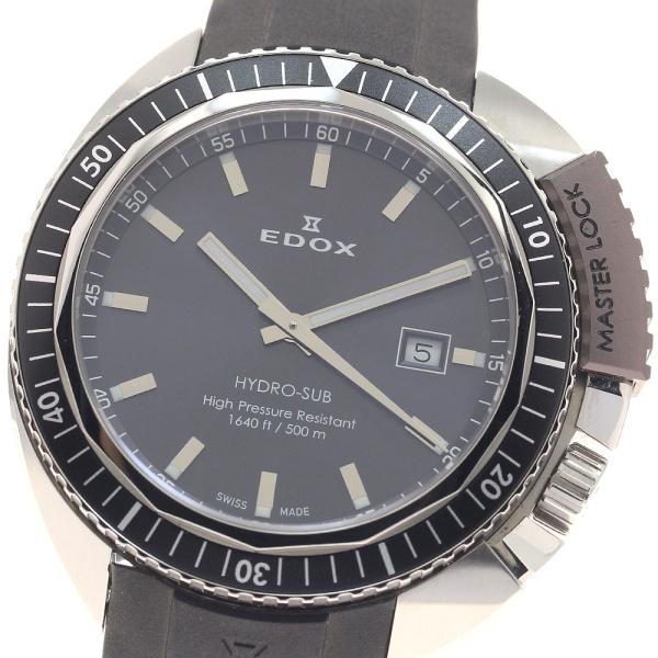 エドックス EDOX 53200 ハイドロサブ 500ｍ デイト クォーツ メンズ 美品 箱・保証書...