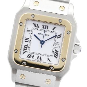 カルティエ CARTIER 81036288 サントスガルベLM デイト YGベゼル 自動巻き メンズ 内箱付き OH済み_957476