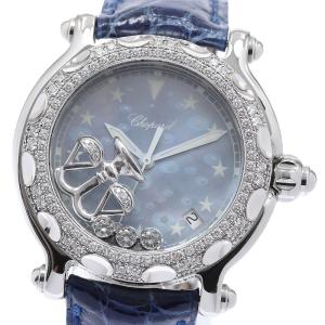 ショパール Chopard 28/8433 8347 ハッピースポーツ ゾディアック リーブラ ダイヤベゼル クォーツ メンズ 箱付き_959874
