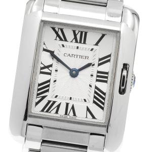 カルティエ CARTIER W5310022 タンクアングレーズSM クォーツ レディース 良品 _960812