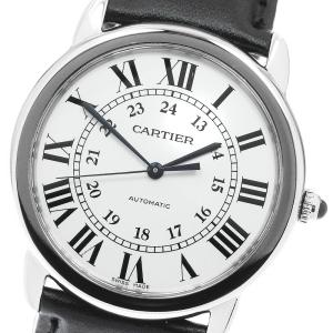 カルティエ CARTIER WSRN0021 ロンドソロ ドゥ カルティエ 36ｍｍ 自動巻き ボーイズ 良品 _960888