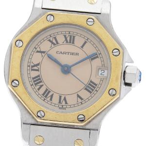 カルティエ CARTIER W2001683 サントスオクタゴンSM デイト YGコンビ クォーツ レディース _961012