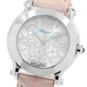 ショパール Chopard 8509 ハッピースポーツ 3Pダイヤ クォーツ レディース _961120