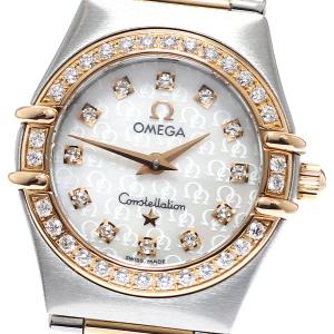 オメガ OMEGA 1360.75 コンステレーショ ミニ 12P ダイヤベゼル クォーツ レディース 美品 _962100