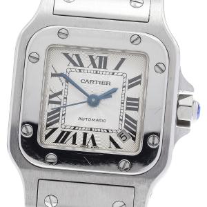 カルティエ CARTIER W20054D6 サントスガルベ SM デイト 観音バックル 自動巻き レディース _962868