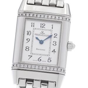 ジャガー・ルクルト JAEGER-LECOULTRE Q2658120/265.8.08 レベルソ フローラル ダイヤベゼル クォーツ レディース 良品 _962995