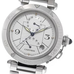 カルティエ CARTIER W31037H3 パシャ38ｍｍ GMT パワーリザーブ デイト 自動巻き メンズ 良品 _963151