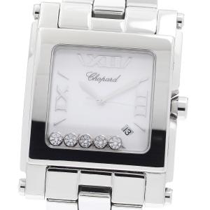 ショパール Chopard 8447 ハッピースポーツ XL デイト 5Pダイヤ クォーツ ボーイズ 良品 _963296