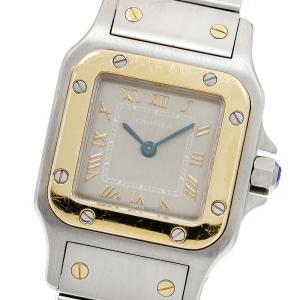 カルティエ CARTIER W20031C4 サントスガルべ SM YGベゼル クォーツ レディース 保証書付き_965640