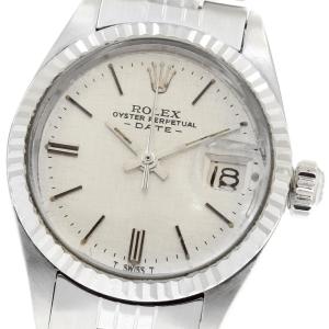 ロレックス ROLEX 6917 オイスター パーペチュアル デイト WGベゼル Cal.2030 自動巻き レディース _965879