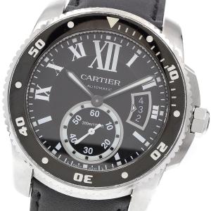 カルティエ CARTIER W7100056 カリブル ドゥ カルティエ ダイバー デイト スモールセコンド 自動巻き メンズ 保証書付き_966017