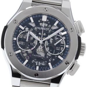 ウブロ HUBLOT 528.NX.0170.NX クラシックフュージョン アエロフュージョン チタニウム 自動巻き メンズ 美品 保証書付_970507