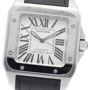 カルティエ CARTIER W20073X8 サントス100 LM 自動巻き メンズ _970975