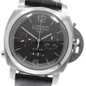 パネライ PANERAI PAM00311 ルミノール 1950 モノプルサンテ 8デイズ GMT クロノグラフ 手巻き メンズ 保証書付き_973276