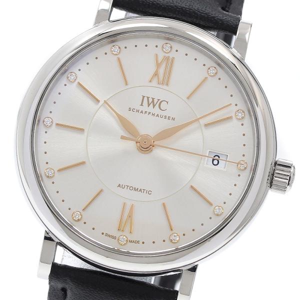 IWC IWC SCHAFFHAUSEN IW458101 ポートフィノ 12Pダイヤ デイト 自動...