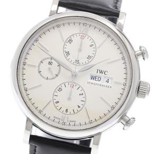 IWC SCHAFFHAUSEN IW391007 ポートフィノ クロノグラフ デイデイト 自動巻き メンズ 良品 保証書付き_974518