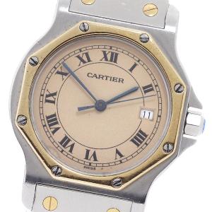 カルティエ CARTIER W2001583 サントスオクタゴン LM YGベゼル クォーツ メンズ _975188