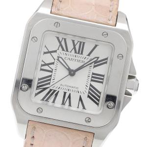 カルティエ CARTIER W20106X8 サントス100 MM 自動巻き ボーイズ 保証書付き_976978