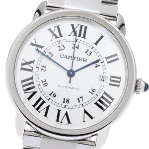カルティエ CARTIER W6701011 ロンドソロ XL デイト 自動巻き メンズ 保証書付き_977273
