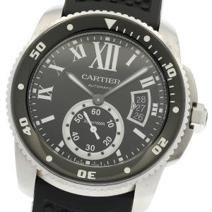 カルティエ CARTIER W7100056 カリブル ドゥ カルティエ ダイバー デイト スモールセコンド 自動巻き メンズ 保証書付き_977629