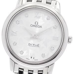 オメガ OMEGA 424.10.27.60.52.001 デビル プレステージ バタフライ 8Pダイヤ クォーツ レディース 美品 _978846
