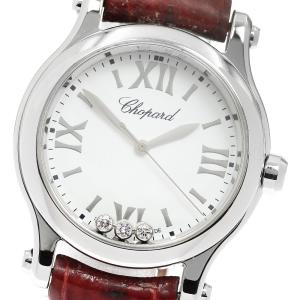 ショパール Chopard 8590 ハッピースポーツ 3Pダイヤ クォーツ レディース _978998