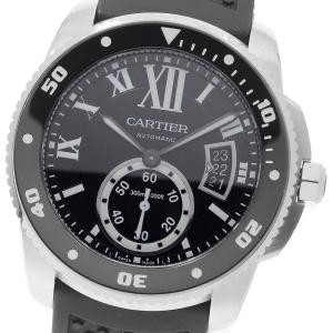 カルティエ CARTIER W7100056 カリブル ドゥ カルティエ ダイバー デイト スモールセコンド 自動巻き メンズ 保証書付き_979149