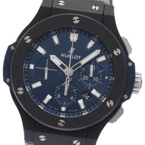 ウブロ HUBLOT 301.CI.7170.LR ビッグバン セラミックブルー クロノグラフ 自動巻き メンズ 保証書付き_986013