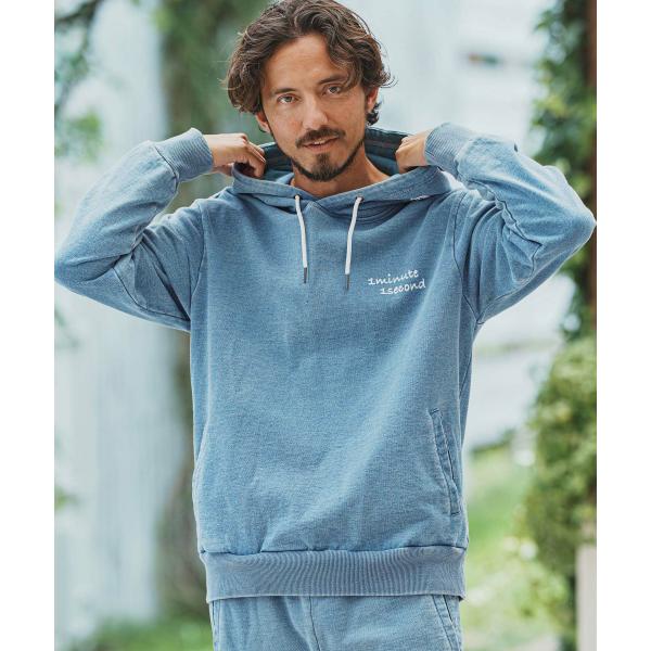 【30%off】heavy weight knit denim parka with print