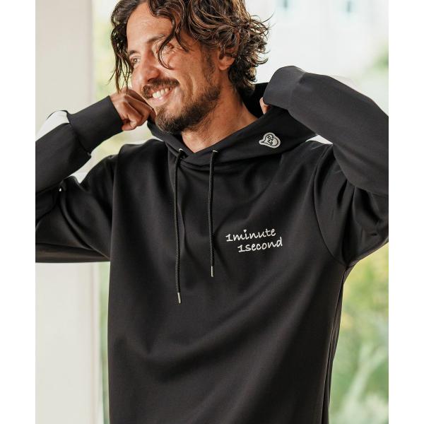 color scheme line parka with cursive print