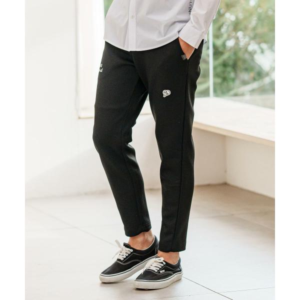 cardboard knit pants with cursive print