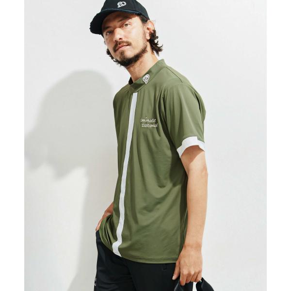 cool fabric line mock neck pullover