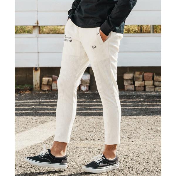 イージーパンツ diamond shaped jacquard knit pants