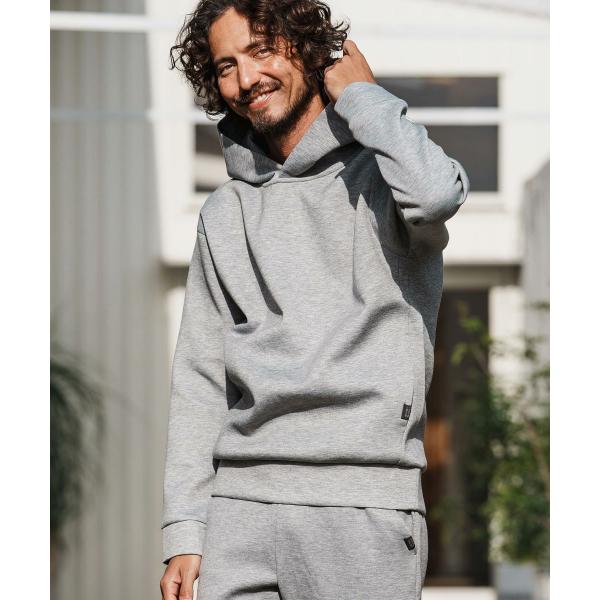 パーカー cardboard knit hoodie with heart patch