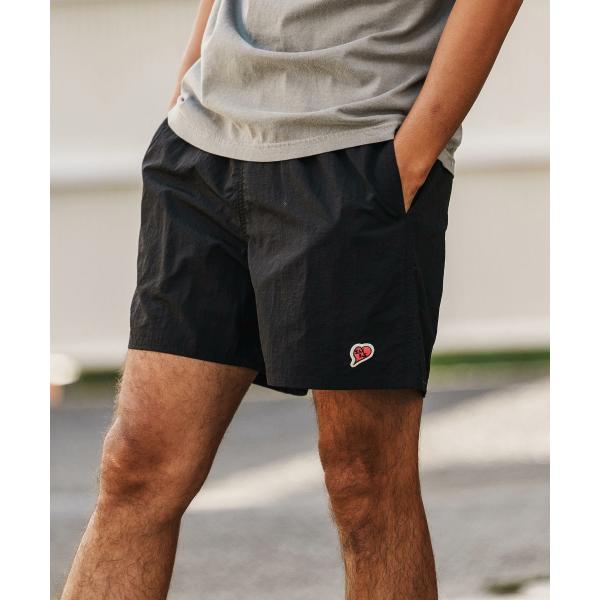 ショートパンツ cursive embroidery nylon shorts