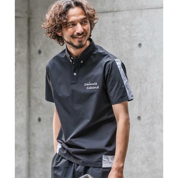 ポロシャツ nylon x knit line polo shirt