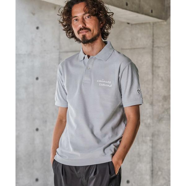 ポロシャツ cursive print polo shirt