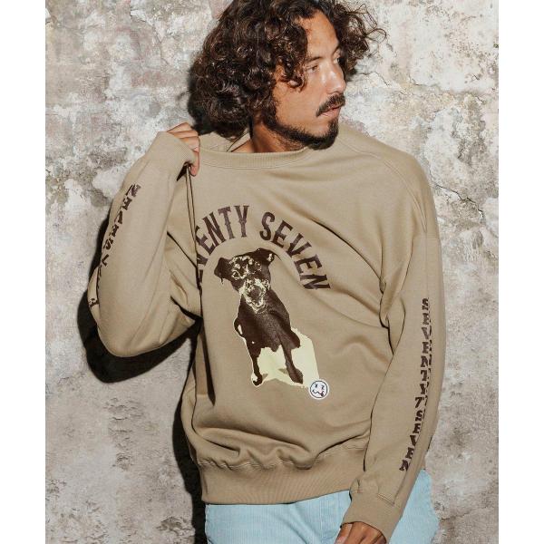 スウェット middle onz over size sweat shirt(77dog)