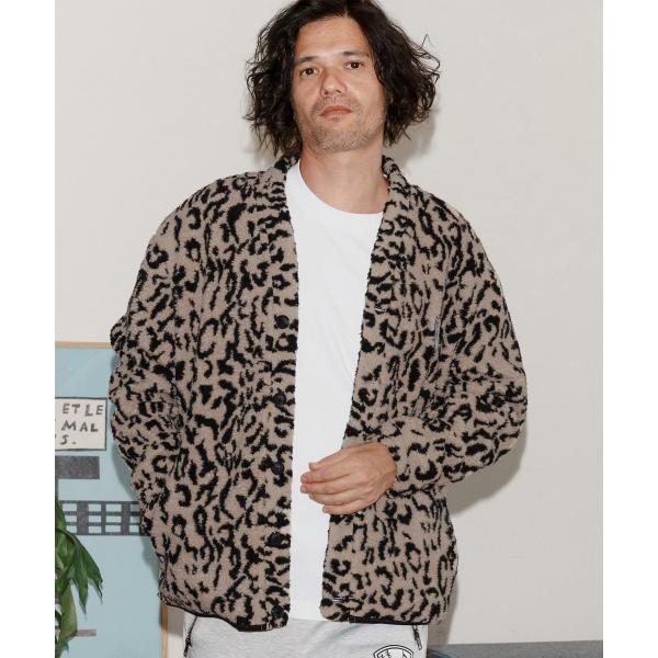 カーディガン leopard boa cardigan