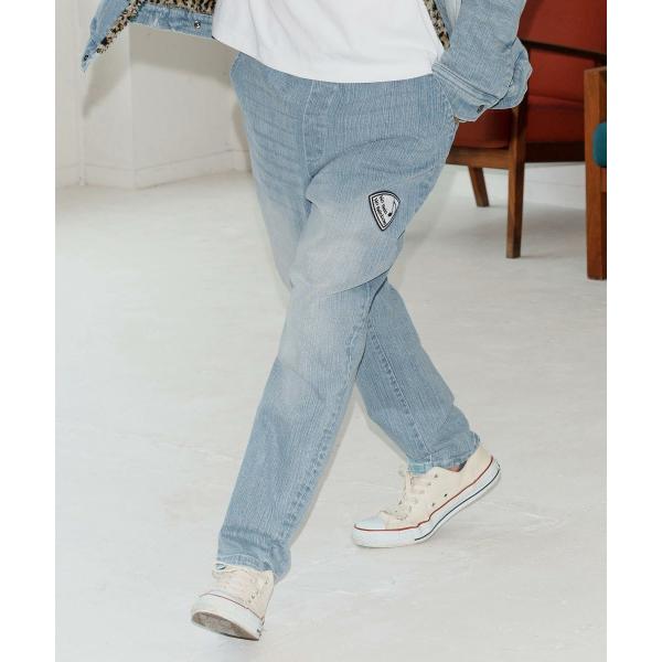 デニムパンツ tapered denim pants with pick patch