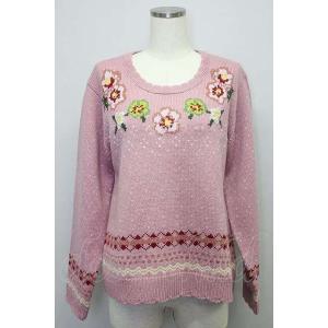 PINK HOUSE  カーディガン PINK HOUSE / ロゴ刺繍ニットカーディガン ピンク I-26-01-31-021-LO