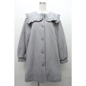 merry jenny / COAT Aラインセーラーコート  サックス S-24-01-15-056-LO-CO-UT-ZT-C001｜closetchild-online