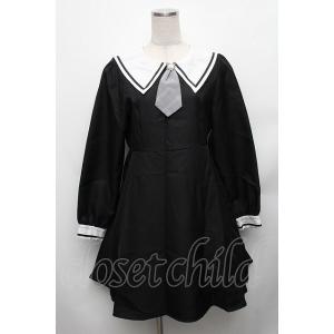 Amavel / セーラー襟ワンピース  黒 S-26-01-23-039-CA-OP-HR-ZT6...