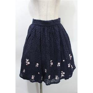LIZ LISA / 小花刺繍レーススカート  紺 S-25-10-31-051-LO-TO-HR-...