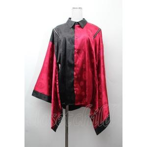 REZEN / ジップ付配色和袖シャツ  真紅 S-26-03-28-059-LO-BL-AS-ZS