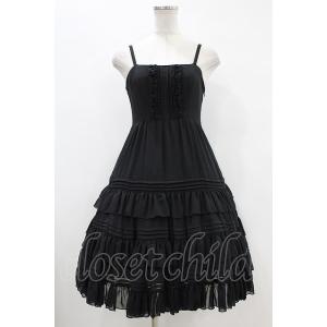Victorian maiden / シャーリングシフォンアンダードレス Free ブラック H-24-04-27-017-CL-OP-NS-ZH｜closetchild-online