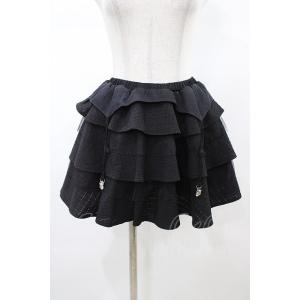 DimMoire / ガーター風フリルスカート  ブラック H-26-02-02-1055-0-SK...