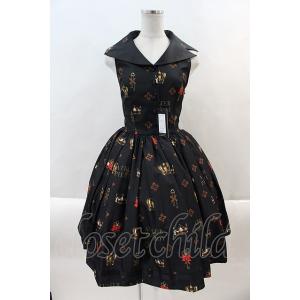 ATELIER PIERROT / ロングバッスルジャンパースカート 黒X白 I-24-09