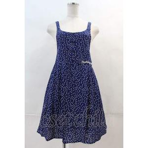 【SALE】WORLD WIDE LOVE！(Rydia) / スター総柄ジャンスカ  青Ｘ白 I-...