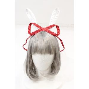 Angelic Pretty / BUNNY TOYカチューシャ  白Ｘ赤 I-24-04-22-1...